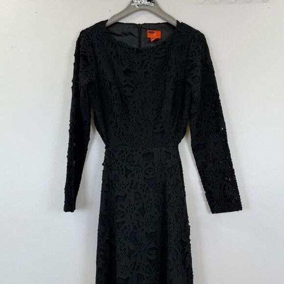 ML Monique Lhuillier Black Floral Shadow Gown ❤️‍🩹 - Picture 5 of 10